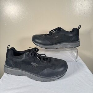 KEEN Utility‎ Work Shoes Mens 10.5D Black Vista Energy Carbon Fiber Safety Toe